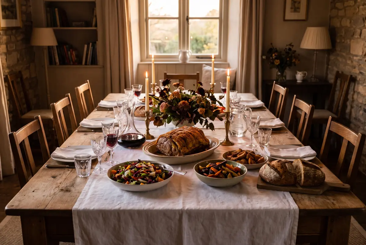 Festive Dinner Menu for Guests and Birthdays