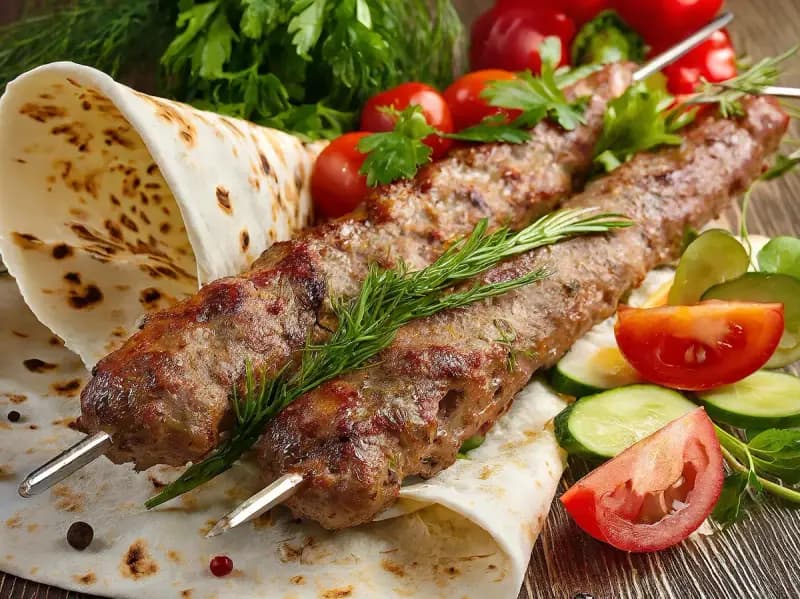 Adana Kebab with lamb, onion and garlic — Turkey recipe