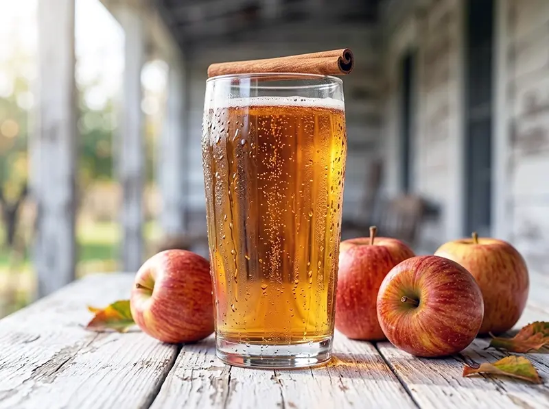 Homemade Apple Cider with apple juice and yeast — UK recipe