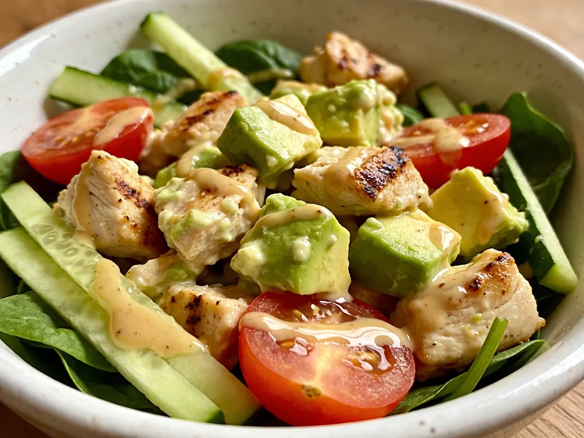Avocado Chicken Salad with avocado, bell pepper and chicken — USA recipe