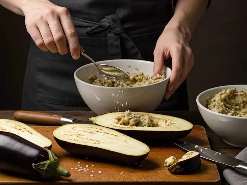 Baked Eggplant with Meat and Cheese — step 2
