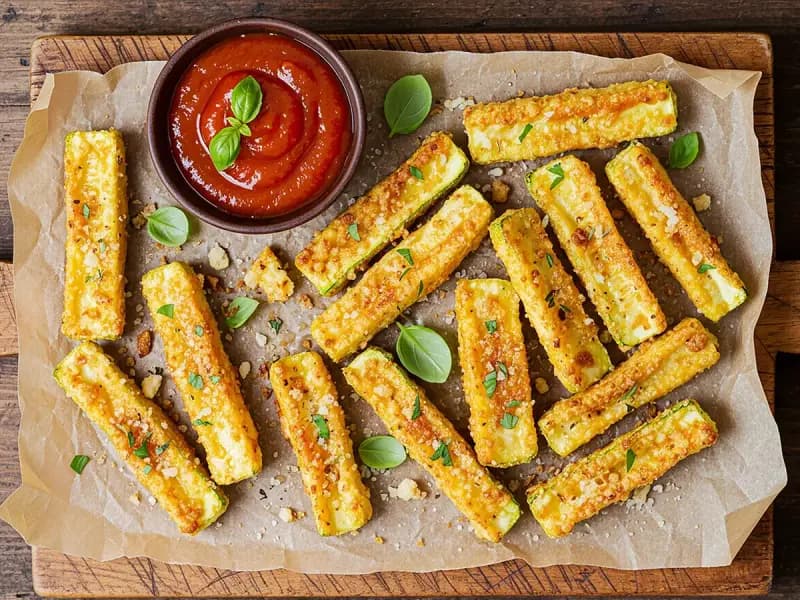 Baked Zucchini Fries with zucchini, parmesan and breadcrumbs — USA recipe