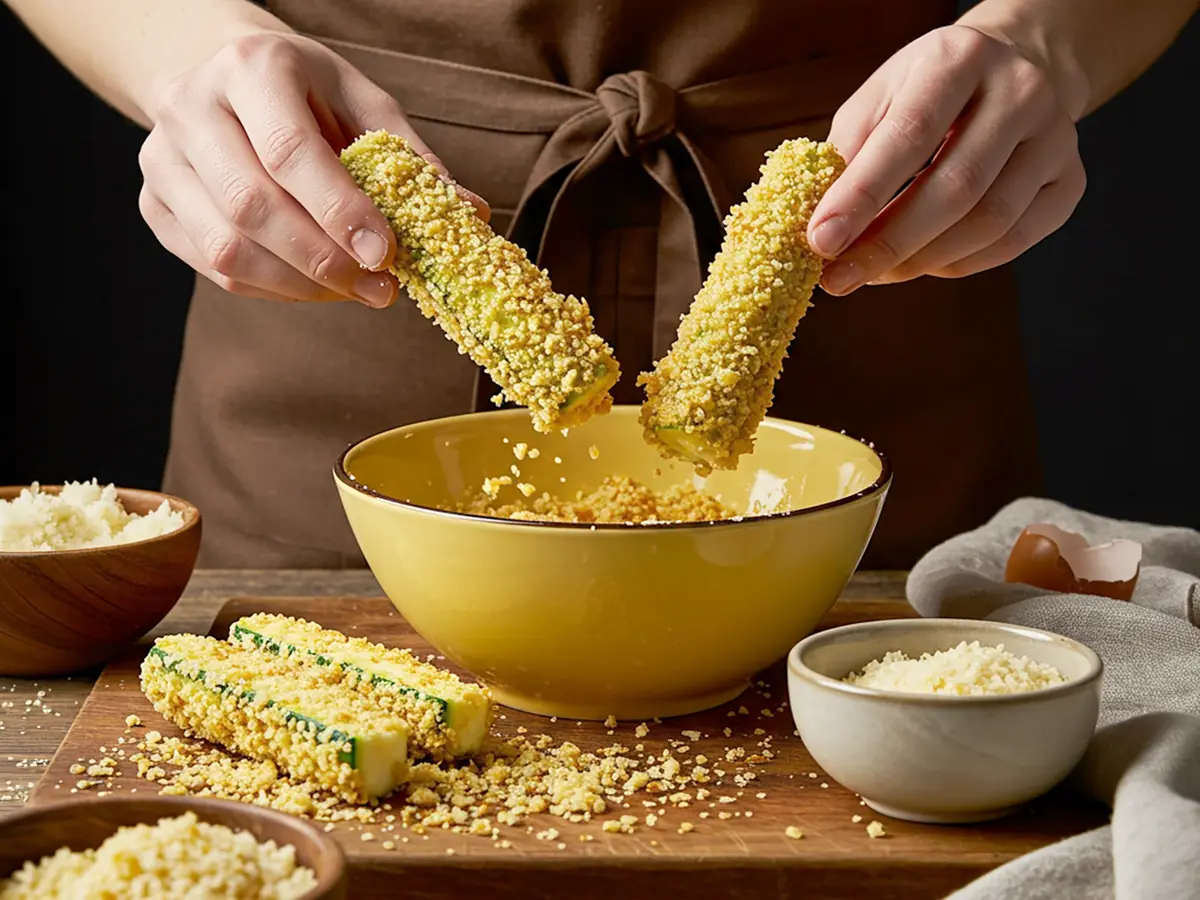 Baked Zucchini Fries — step 2