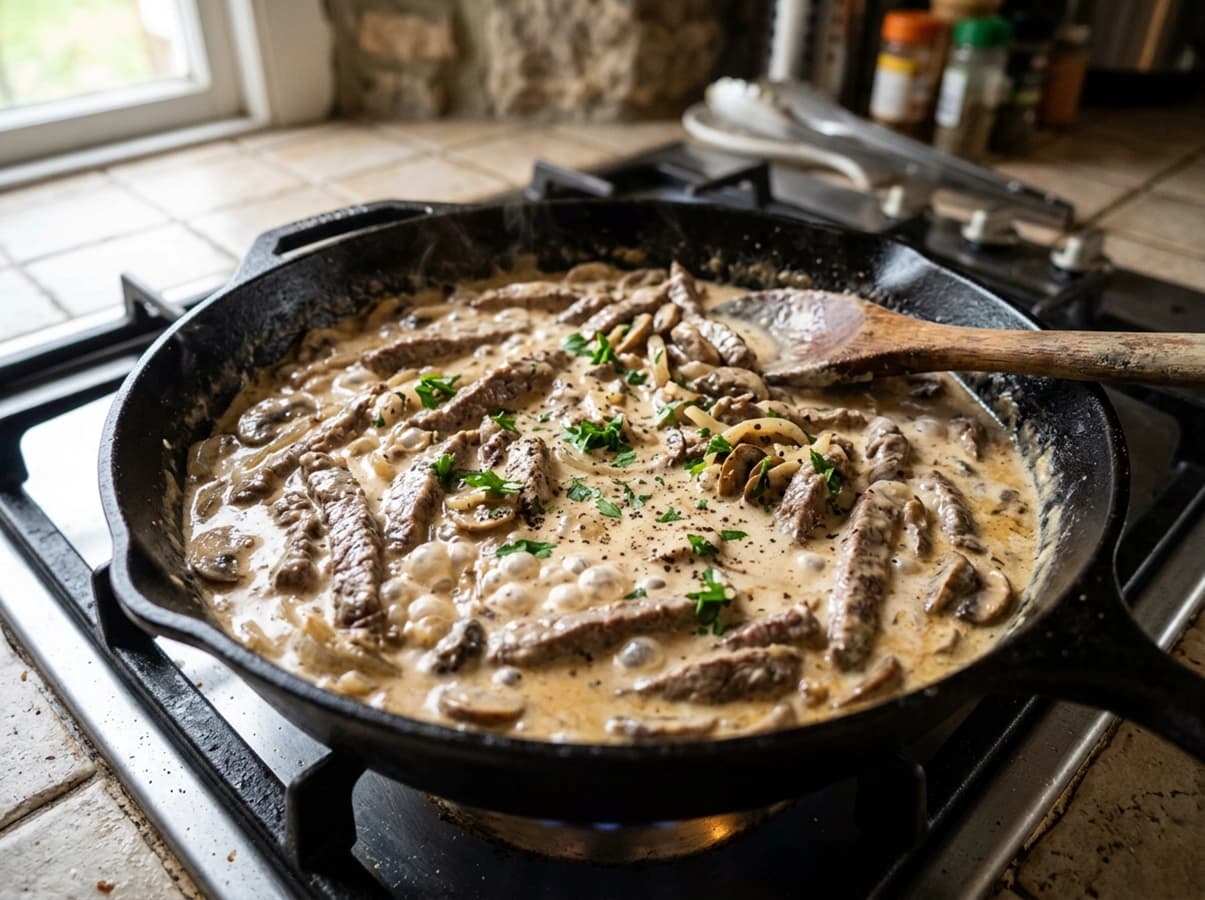 Beef Stroganoff step 1