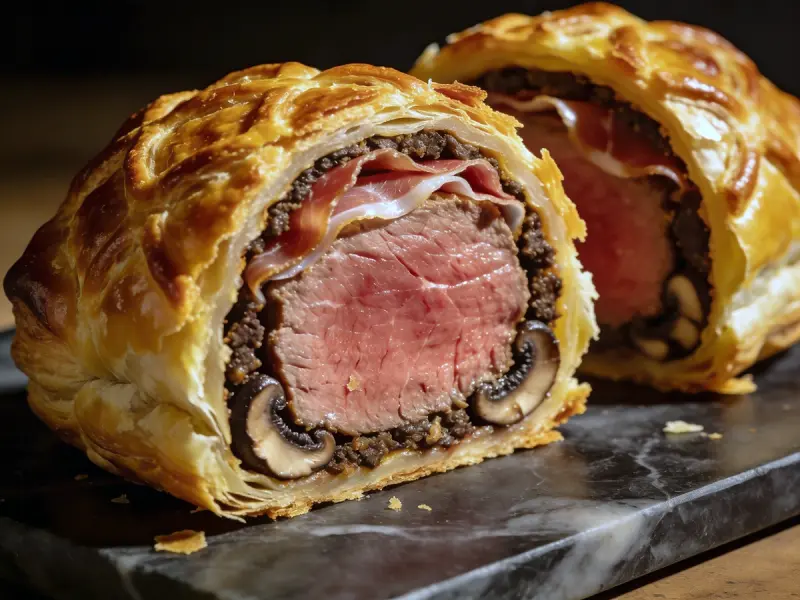 Beef Wellington with beef tenderloin, mushrooms and prosciutto — UK recipe