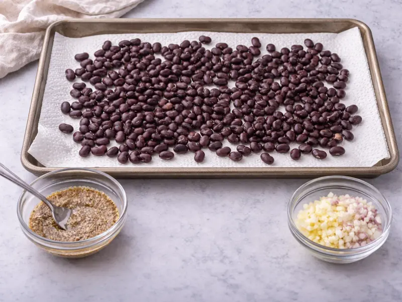 Burger de Haricots Noirs — step 1
