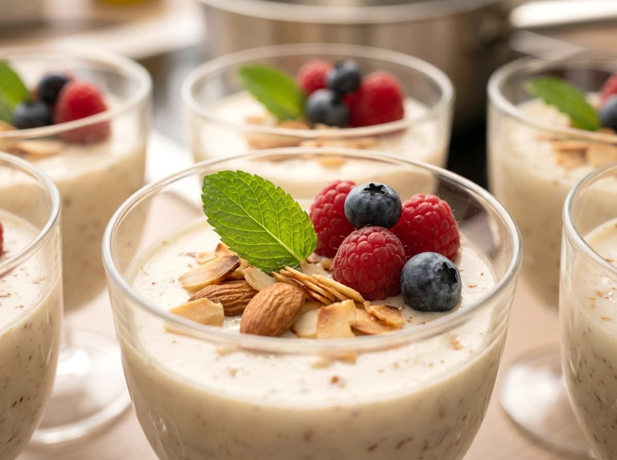 Blancmange with cream, flour and gelatin — France recipe