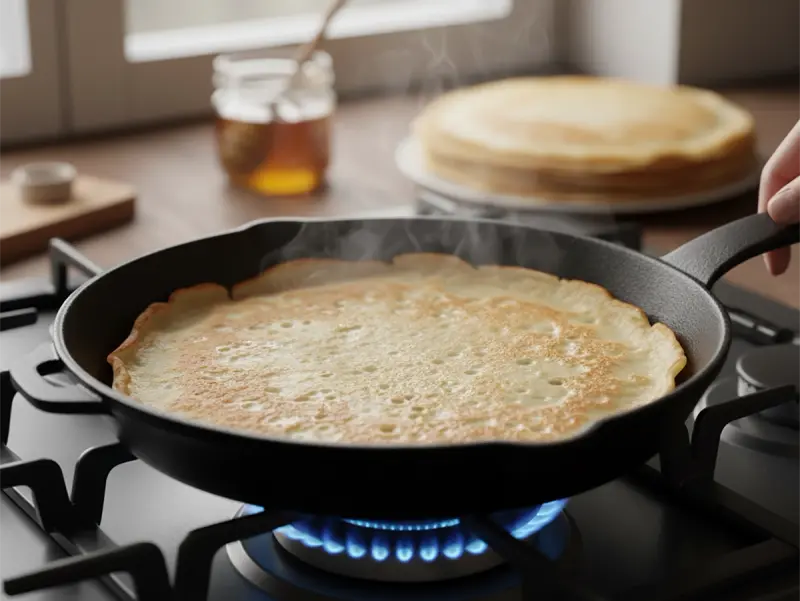 Russian Bliny (Thin Pancakes) — step 5