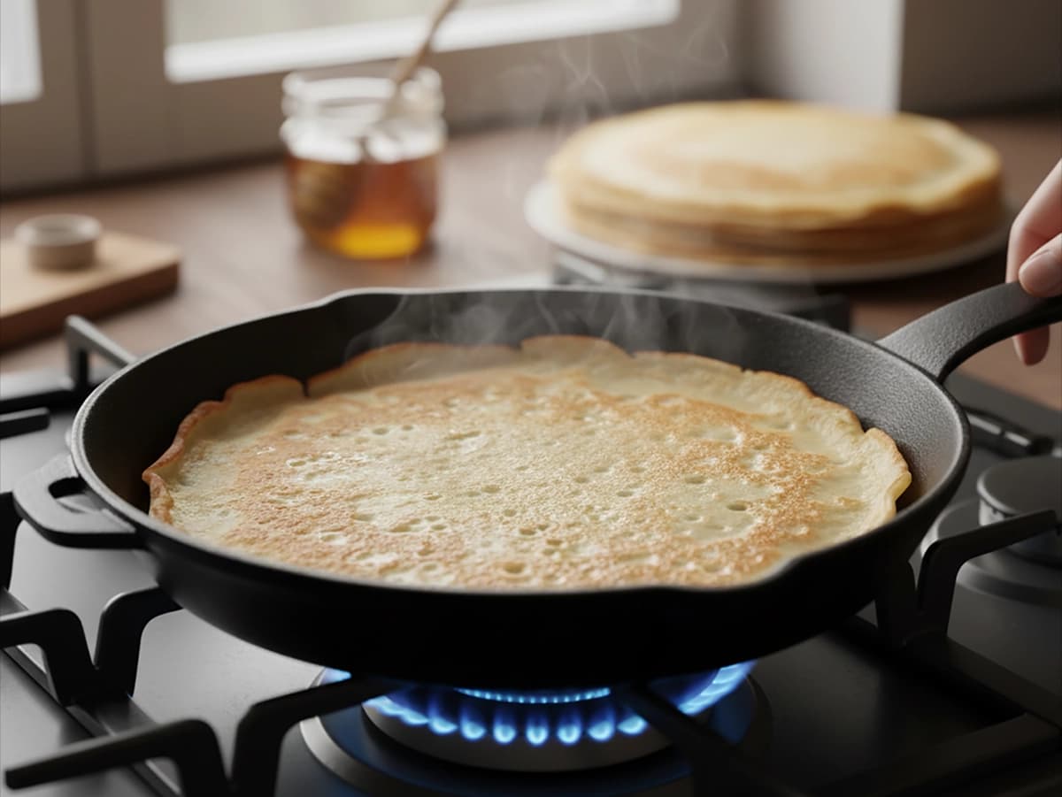 Russian Bliny (Thin Pancakes) step 1