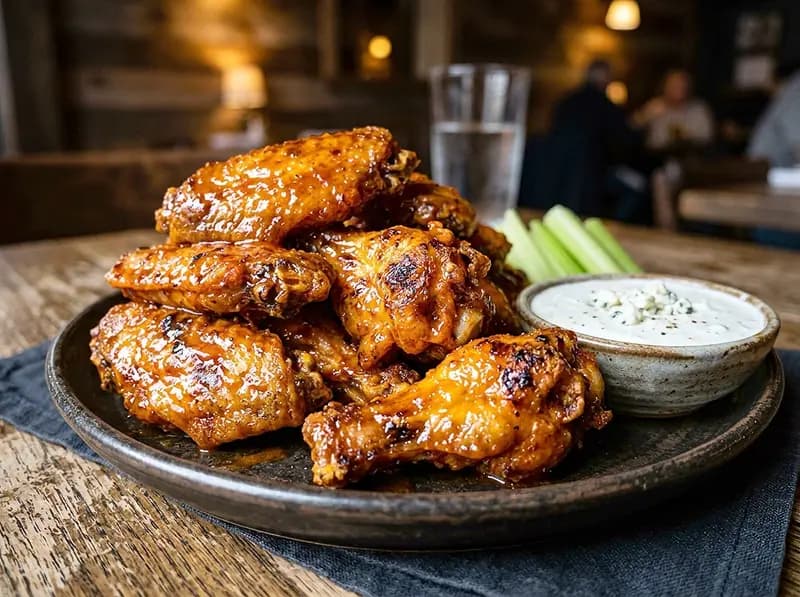 Buffalo Wings with chicken, butter and hot sauce — USA recipe