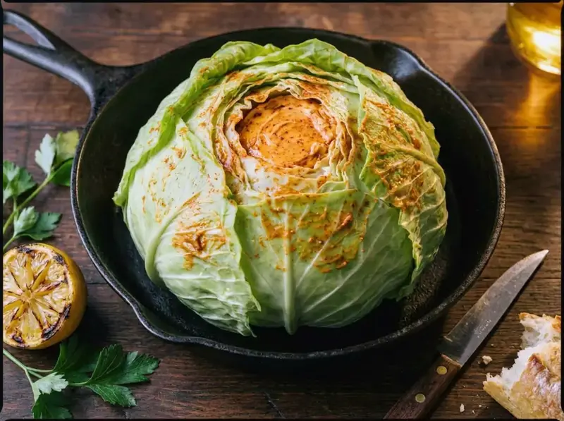 Cabbage Boil (Whole Baked Cabbage with Spiced Butter) — step 3
