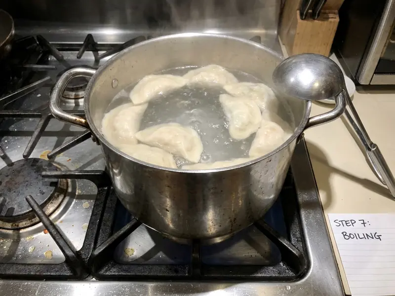 Jiaozi cinesi con maiale e cavolo — step 7