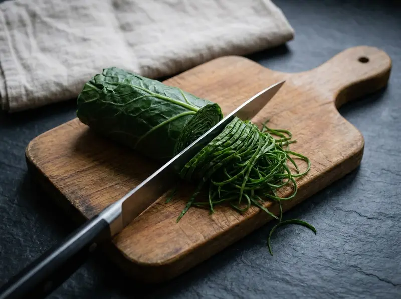 Caldo Verde (Portuguese Greens and Chouriço Soup) — step 1