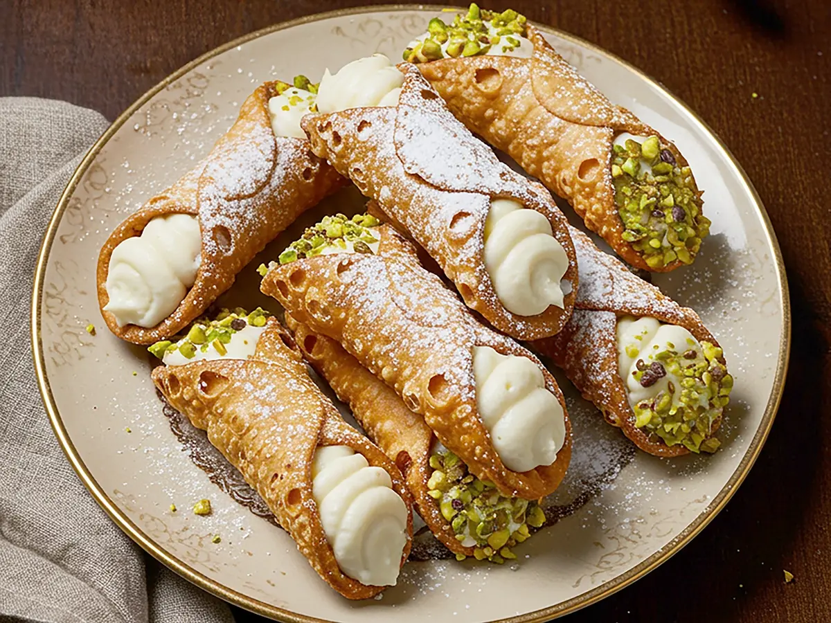 Cannoli with butter, chocolate and dark chocolate — Italy recipe