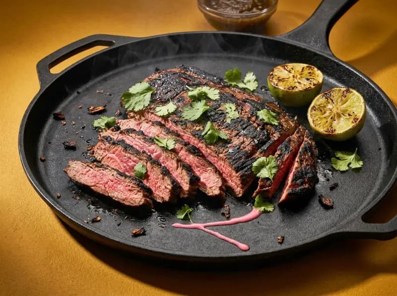 Carne Asada with flank steak, lime and garlic — Mexico recipe
