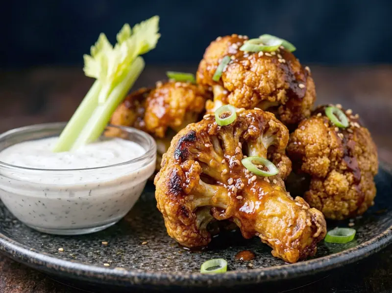 Cauliflower Buffalo Wings with cauliflower, hot sauce and vegan butter — USA recipe