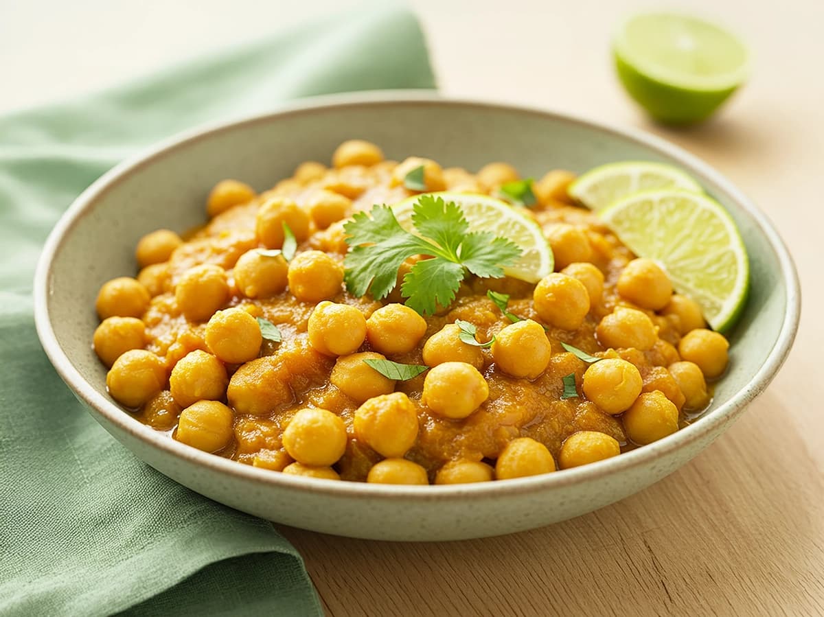 Chana Masala with chickpeas, tomatoes and garam masala — India recipe