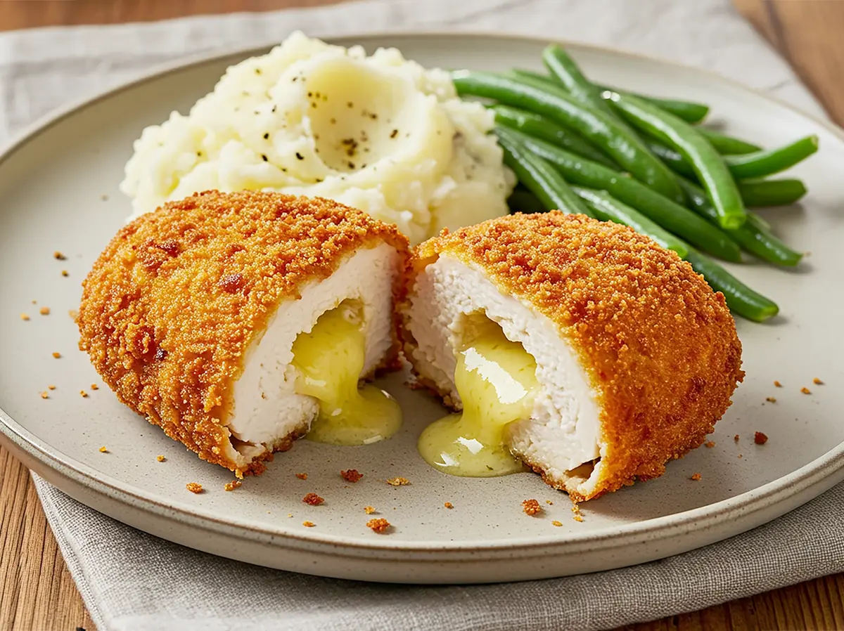 Chicken Kiev with bread, breadcrumbs and butter — Russia recipe