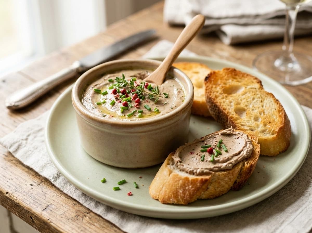 Chicken Liver Pâté with bacon, butter and carrot — France recipe