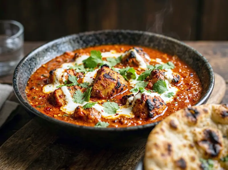 Chicken Tikka Masala with chicken thighs, yogurt and Kashmiri chilli powder — India recipe