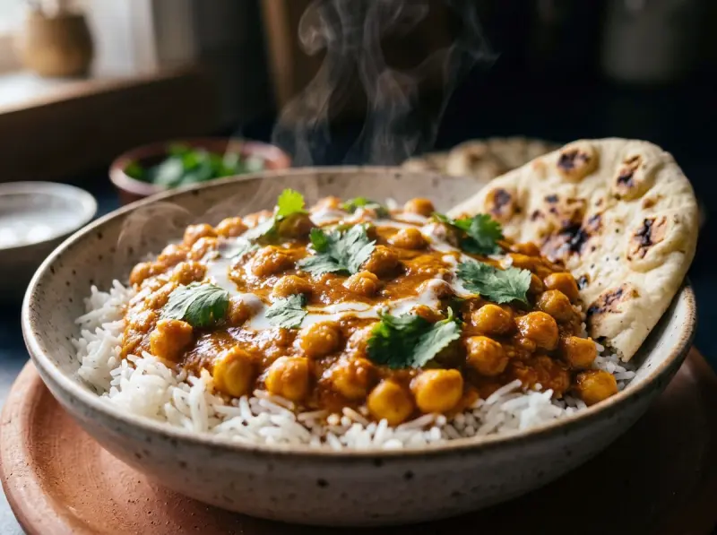 Chickpea Tikka Masala with chickpeas, coconut milk and garam masala — India recipe