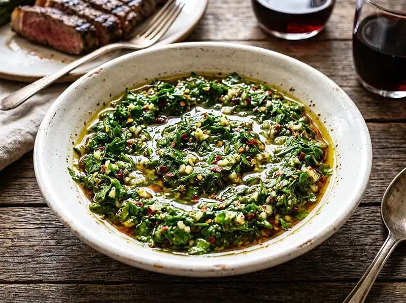Chimichurri with parsley, garlic and red wine vinegar — USA recipe