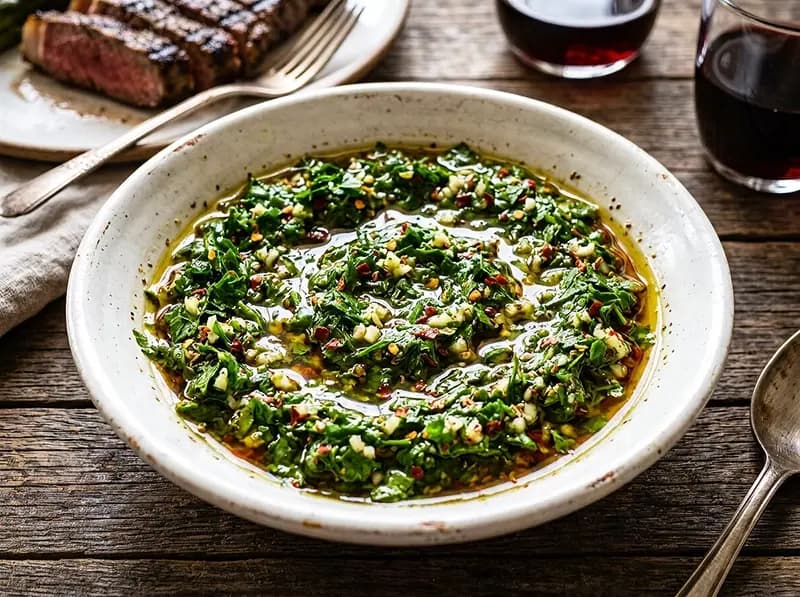 Chimichurri with parsley, garlic and red wine vinegar — USA recipe