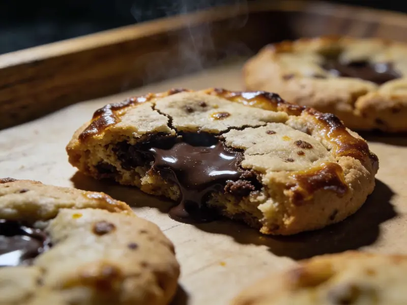 Chocolate Chip Cookies with flour, butter and eggs — USA recipe