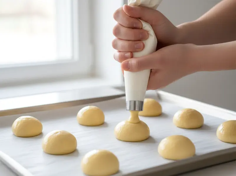 Choux Puffs (Shu) with Pastry Cream — step 2