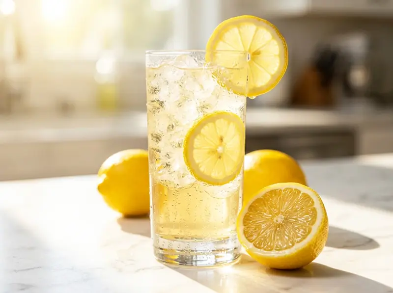 Classic Homemade Lemonade with fresh lemon juice and granulated white sugar — USA recipe