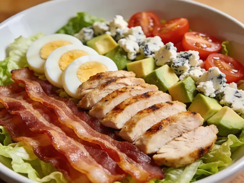 Cobb Salad with chicken, bacon and eggs — USA recipe