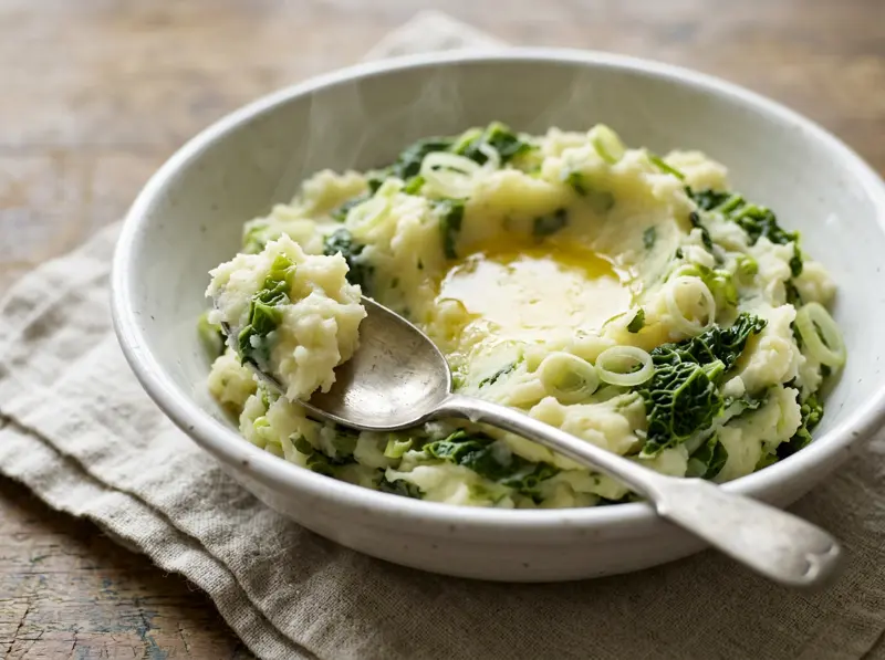 Colcannon (Irish Mashed Potatoes with Cabbage) with potato and cabbage — Ireland recipe