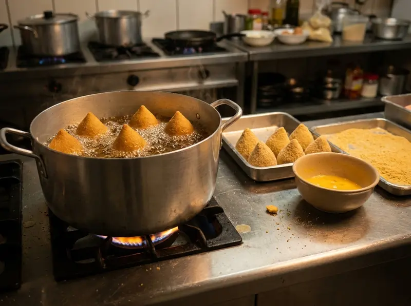 Coxinha: brasilianische Hähnchenkroketten — step 7