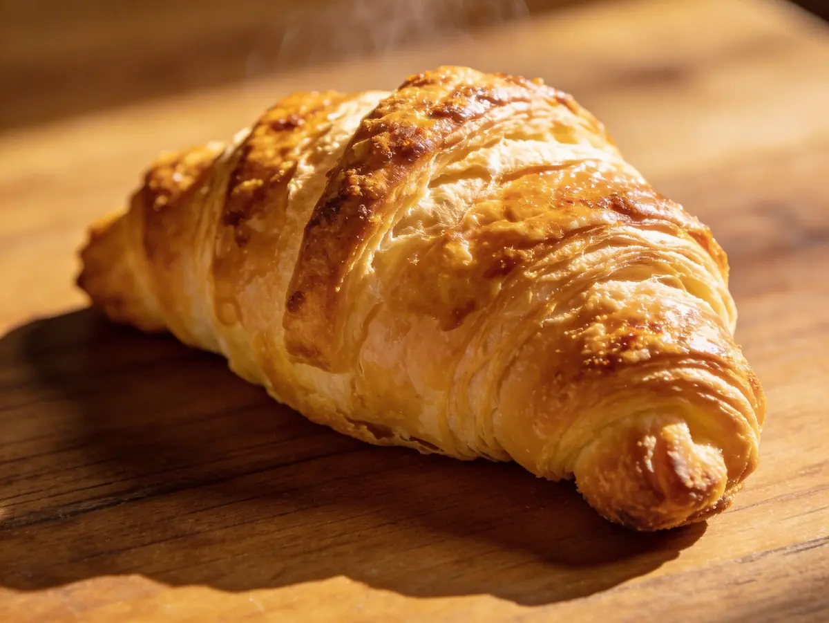 Croissant with bread, butter and flour — France recipe