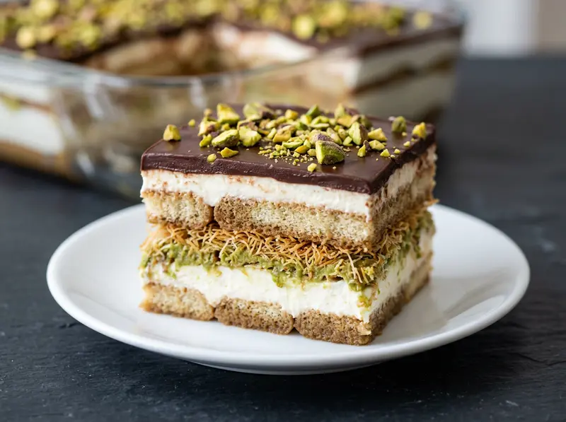 Dubai Chocolate Tiramisu, Pistachio Desserts