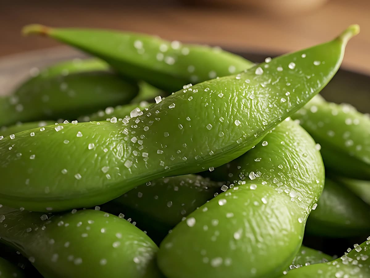 Edamame with edamame, sesame oil and soy sauce — Japan recipe