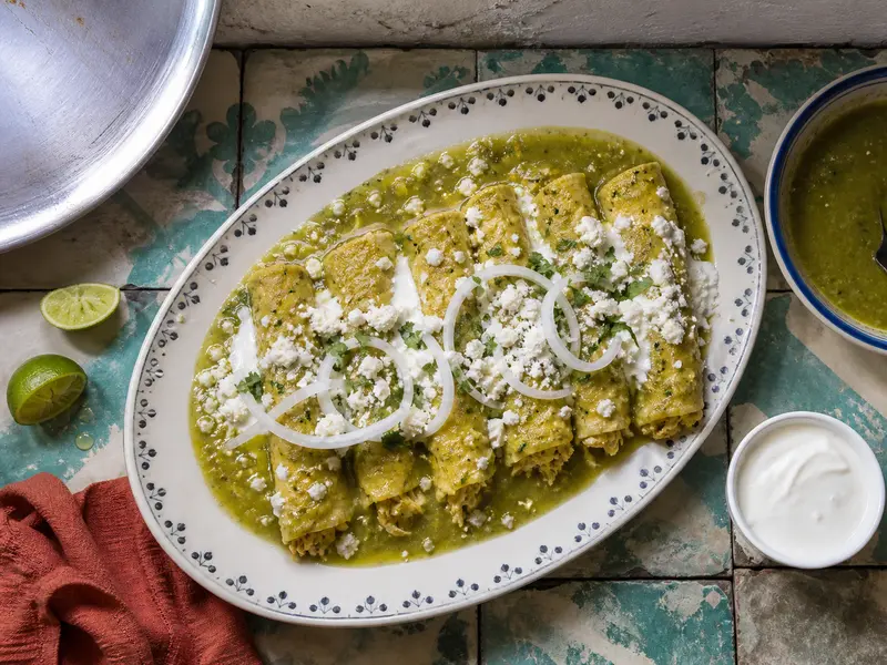 Enchiladas verdes