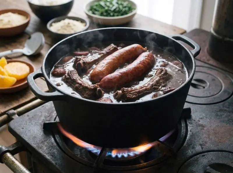Feijoada: stufato brasiliano di fagioli neri — step 5