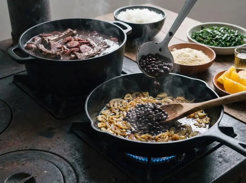 Feijoada: stufato brasiliano di fagioli neri — step 6