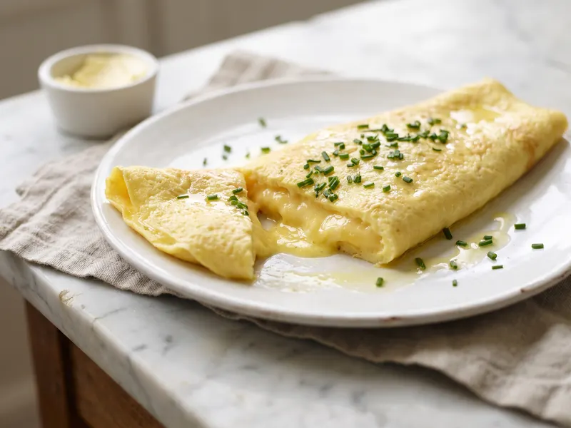 Omelette Francese Classica (Omelette Nature) — Colazione e brunch · Francia