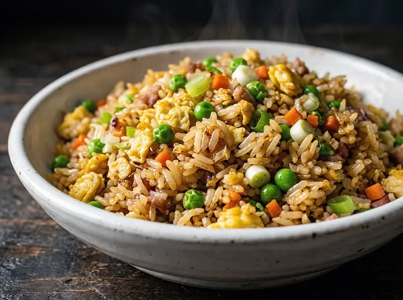 Fried Rice with rice, egg and garlic — China recipe