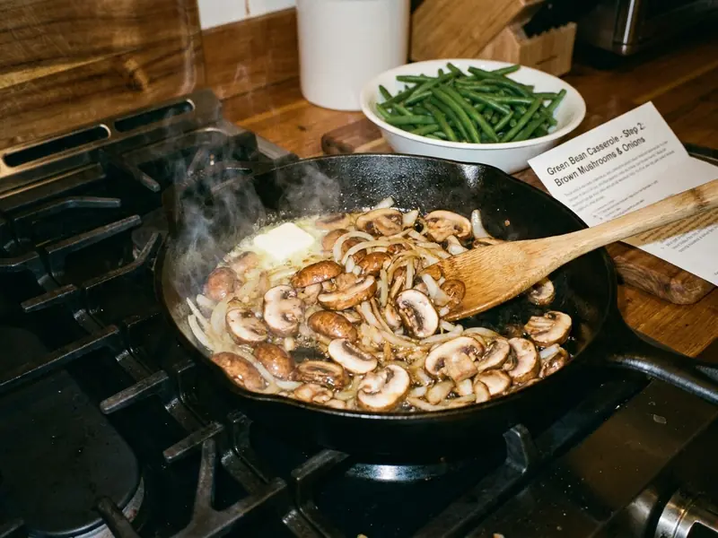 Sformato di fagiolini e funghi — step 2