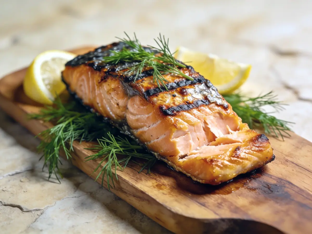 Grilled Salmon with garlic, honey and lemon — USA recipe