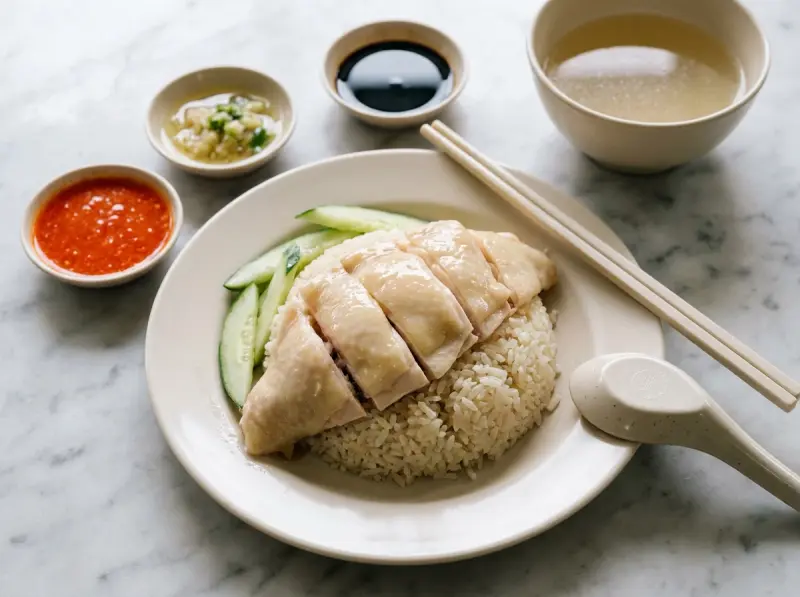 Hainanese Chicken Rice (Singapore-Style)