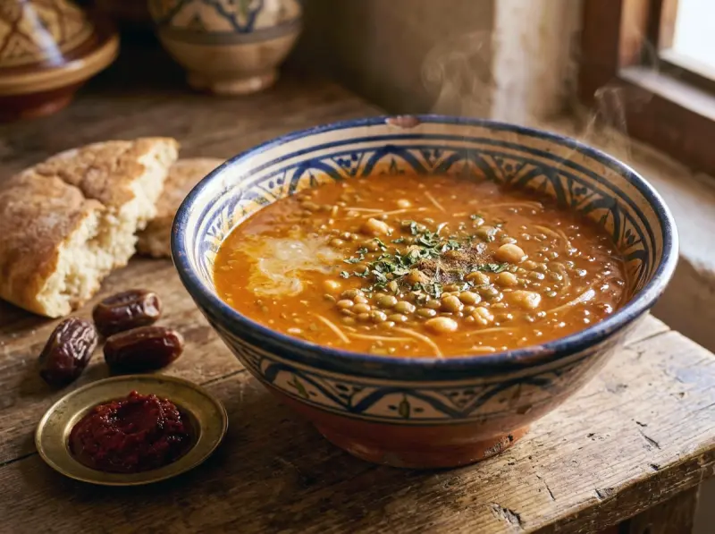 Harira with chickpeas, lentils and tomatoes — Morocco recipe