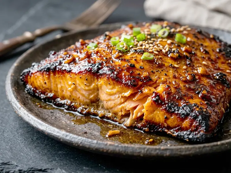 Honey Garlic Salmon with salmon, honey and garlic — USA recipe