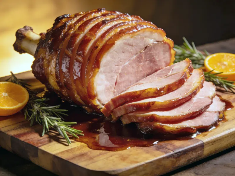 Honey-Glazed Ham with ham, honey and brown sugar — USA recipe