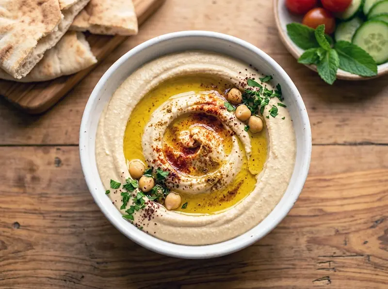 Hummus with chickpeas, tahini and lemon — Israel recipe