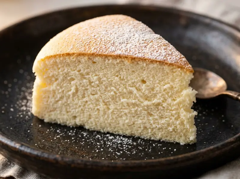 Japanese Cheesecake (Cotton Soufflé Cheesecake) with cream cheese, eggs and caster sugar — Japan recipe