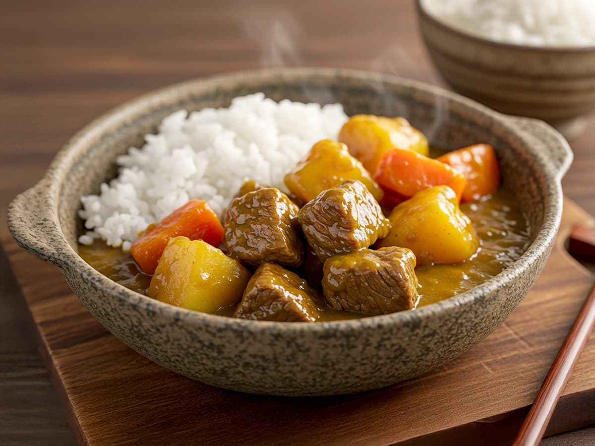 Japanese Curry Rice with beef, potato and carrot — Japan recipe